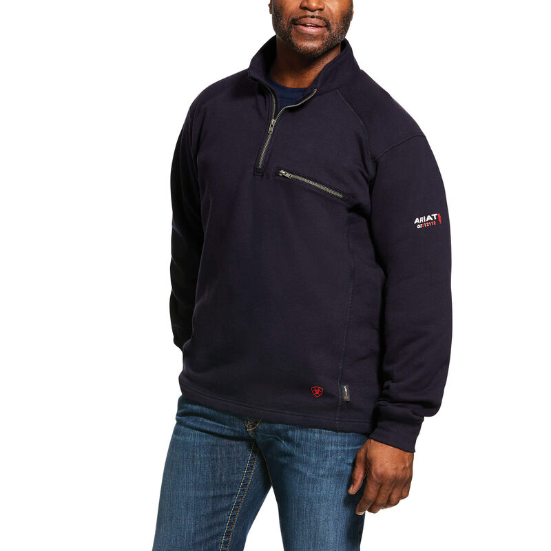 Ariat Sweatshirt Herren - Fr Rev 1/4 Zip Navy ( RKVXH-6712 )